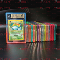 Plaque de protection arrière transparente en TPU 35pt avec paillettes dégradées multicolores pour cartes gradées BGS, protection antichoc pour cartes BGS avec panneau arrière
