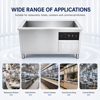 Lave-vaisselle commercial à cuve unique pour petits restaurants et cafés, équipement de lavage de cuisine en acier inoxydable