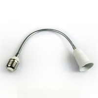 E27 douille de lampe adaptateur de support de lumière convertisseur d'ampoule à l'extension e26 extension réglable e14 led base de prise en plastique flexible