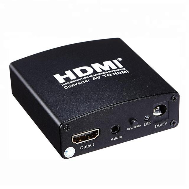 Premium Cord AV to HDMI Converter AV Composite Video + Audio to HDMI Scaler Build-in 3D Digital Decoder for DVD