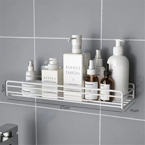 Punch-free Toilet Bathroom <b>Corner</b> Rack Modern Design Hotel Use <b>Standing</b> Mount Metal Vanity - Product Image 3