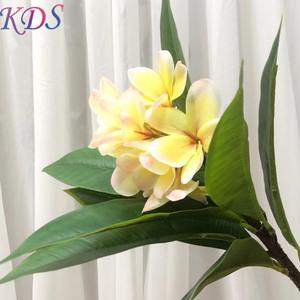 Fausses fleurs de frangipanier artificielles en soie, 1 pièce, fausses plantes décoratives, pour un mariage - Product Image 4