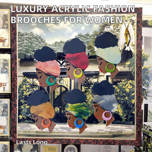 <span class=keywords><strong>Broche</strong></span> en acrylique de <span class=keywords><strong>luxe</strong></span> pour femme, nouvelle collection, idéale pour vêtements, revers, fêtes, mariages, fiançailles, idées cadeaux - Product Image 2