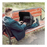 Housse de protection portable légère et pliable pour ordinateur portable avec poignée, pare-soleil et protection de la vie privée, en polyester, pour extérieur