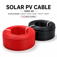 Câble PV H1Z2Z2-K 1500V CC 2*16 mm en cuivre étamé XLPO, fil solaire haute tension IP67 pour centrale électrique