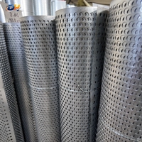Bobine de métal perforé de précision avec motif de trous ronds et carrés en acier inoxydable pour usage industriel