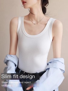 Débardeur tricoté sans manches pour femme, col montant, coupe ajustée, style décontracté d'été, avec logo personnalisé, idéal pour la superposition - Product Image 4