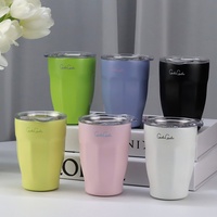 Gobelet isotherme en acier inoxydable 304, tasse de voyage sous vide colorée, mini-gobelet portable pour voiture, idéal pour le bureau et la consommation quotidienne