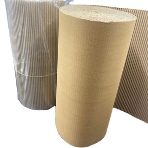 Singleface <strong>Corrugated</strong> <strong>Roll</strong> 400mm*10m Kraft 1200mm*10m <strong>Corrugated</strong> Paper <strong>Roll</strong> Wrapping Moving Goods - Product Image 2