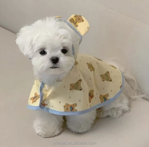 Imperméables pour chiens avec imprimé ours <span class=keywords><strong>de</strong></span> dessin animé, vêtements pour animaux <span class=keywords><strong>de</strong></span> compagnie imperméables avec capuche, manteau <span class=keywords><strong>de</strong></span> <span class=keywords><strong>pluie</strong></span> pour chien coloré - Product Image 2