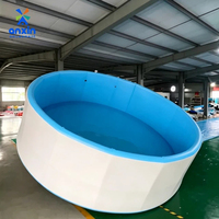 Grande piscine gonflable circulaire durable, couleur personnalisée, pour la location, les parcs d'attractions
