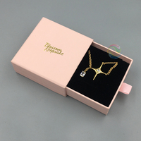 Boîte à tiroir écologique faite à la main sur mesure pour collier et bracelet, pochette à bijoux pour petites entreprises, emballage