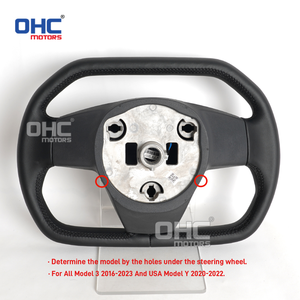 พวงมาลัยหุ้มหนังสไตล์รถบรรทุกไซเบอร์สำหรับเทสลารุ่น<span class=keywords><strong>3</strong></span> 2016-2023และรุ่น Y 2020-2022พร้อมระบบทำความร้อนจากคลังสินค้าสหรัฐอเมริกา - Product Image 6