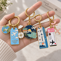 Fabricant Grossiste de Porte-clés Souvenirs Personnalisés sur le Thème des Agences de Voyage Aériennes, Porte-clés Passeport, Billet d'Avion et Carte d'Embarquement
