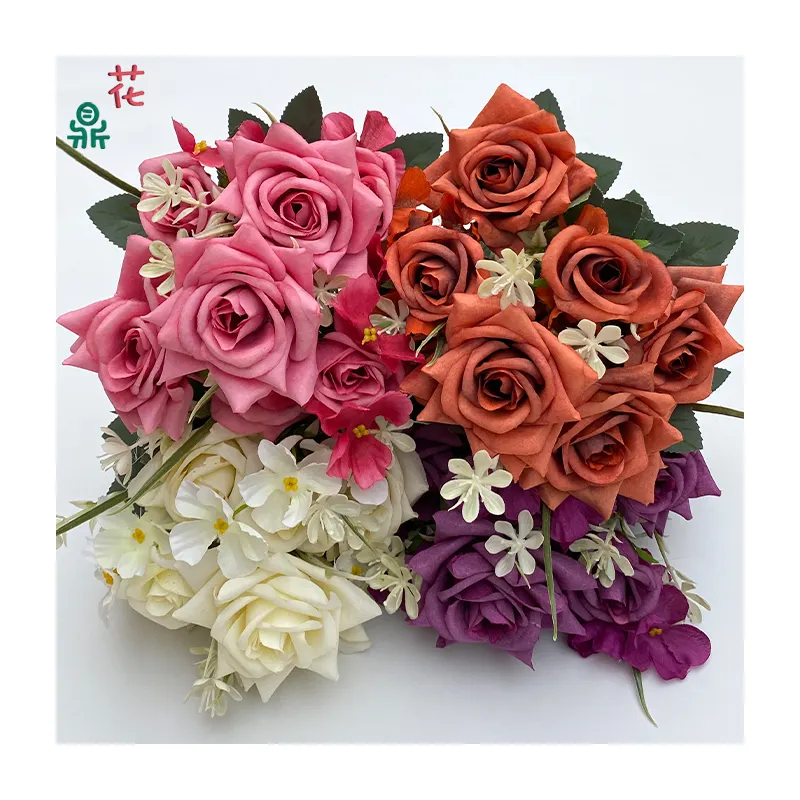 7 CHA JIANG bu Jiao Mei trang trí nhà trang trí hoa lụa trong nhà nhiếp ảnh phong cảnh hoa nhân tạo