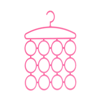 Porte-vêtements moderne à un seul niveau en plastique pour écharpes, ceintures, vêtements, 12 trous, en PP, conçu pour l'organisation des manteaux, installation facile