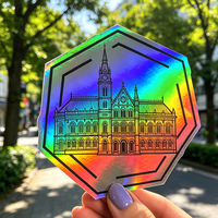 Pegatina Personalizada con Diseño de Dibujos Animados, Impresión Láser, Logotipo Troquelado, Pegatina Holográfica Personalizada