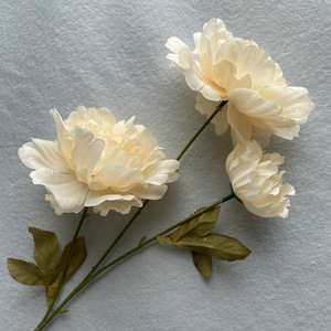 Bouquet de pivoines artificielles en soie Queyiyi, 70 cm, décoration intérieure pour salon, table à manger, table basse - Product Image 1