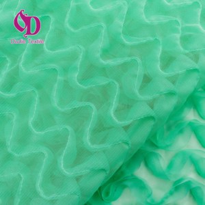 Tela bordada con <span class=keywords><strong>volantes</strong></span> plisados 3D <span class=keywords><strong>de</strong></span> tul multicolor <span class=keywords><strong>de</strong></span> poliéster 100% para vestidos y accesorios <span class=keywords><strong>de</strong></span> invitados <span class=keywords><strong>de</strong></span> boda - Product Image 5