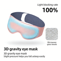 Masque oculaire 3D lesté pour dormir, bandeau occultant pour extensions de cils en voyage, meilleur cache-yeux pour hommes et femmes, soulagement de l'anxiété