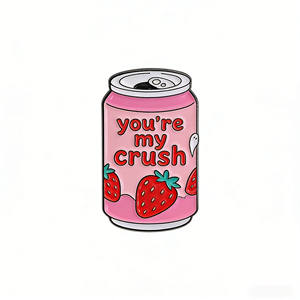 Broche de Halloween con diseño de fantasma de dibujos animados, insignia de solapa con diseño de refresco naranja, pin de esmalte con la frase 'You Are My <span class=keywords><strong>Crush</strong></span>', joyerí<span class=keywords><strong>a</strong></span> de ángel de flores de níquel negro, regalo - Product Image 1