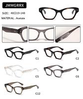 Nuevas Gafas de Moda, Acetato Unisex para Hombre y Mujer, Monturas Ópticas de Alta Calidad y Lujo con Marco Completo