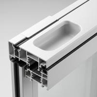 Weißes Aluminium-Profilrahmen-Schiebefenster mit Glattgleitsystem, Maximaler Sichtbereich, Wetterfest, Schlankes Design