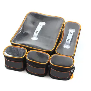 Wholesale Large EVA Bait System For Carp And Coarse Fishing EVA luggage with transparent cover and match bait tray set-ups 1+4