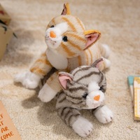 Jouet en peluche chaton mignon et réaliste, super doux, poupée chat de compagnie pour enfants, coussin poupée couché, cadeau, rembourrage en coton PP, pour jeunes