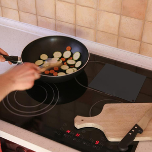 Ensemble de tapis de protection à induction en silicone noir 6 pièces - Product Image 5