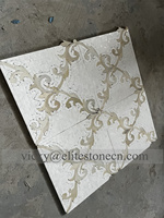 Mosaïque en marbre blanc d'Est pour la décoration murale, motif de bande linéaire, carreaux de mosaïque