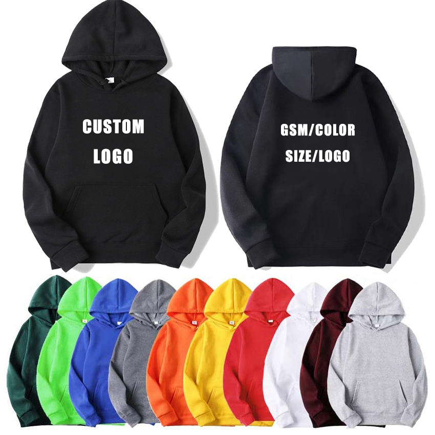 कस्टम हूडि निर्माताओं ऊन रिक्त उच्च बनाने की क्रिया Hoodies पॉलिएस्टर थोक सादे स्वेटर पुरुषों की Hoodies और Sweatshirts