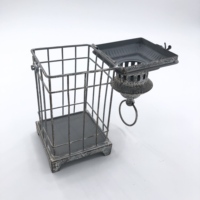 Porte-bougie bohème en fer avec poignée, support rétro en métal pour bougie chauffe-plat, pour table de chevet, table basse, rebord de fenêtre, décoration intérieure