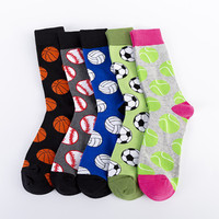 Vente en gros pas cher de haute qualité à la mode roman drôle Football basket-ball Tennis volley-ball Baseball Crew chaussettes unisexe