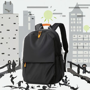 Sac à dos pour ordinateur portable unisexe pour collège, avec logo personnalisé 2025, chargement USB, imperméable, fermeture éclair, en polyester Oxford enduit, dos ergonomique - Product Image 3