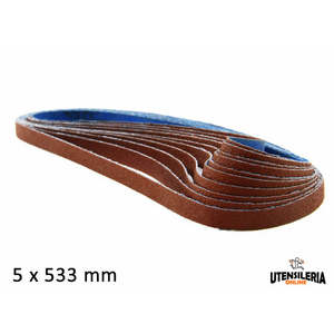 สายขัดคอรันดัมแคบ5x533มม. สำหรับเหล็ก (10ชิ้น) - Product Image 1