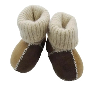 מגפי ילדים מפרוות כבשים דו-צדדית, ידידותיים לסביבה, חמים לחורף, מגפי שלג נושמים מצמר סרוג לתינוקות רכים - Product Image 2