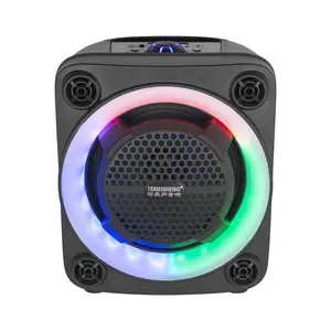 Mini altoparlante portatile da 6 pollici a basso prezzo di fabbrica OEM buona musica amplificatore bt con luce ad anello colorata