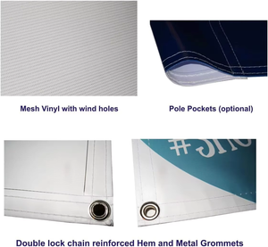 Bannières de <span class=keywords><strong>vinyle</strong></span> de PVC imprimées par coutume résistante pour la publicité extérieure avec la double impression dégrossie durable et imperméable - Product Image 4