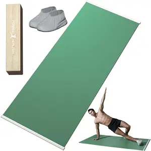 Feierdun placa fitness portátil, placa deslizante para treino, treino fitness em casa glide, tapete de treino fitness