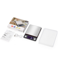 Balance de cuisine électronique en acier inoxydable personnalisée avec écran LCD haute définition 5 kg*0,1 g 10 kg*1 g