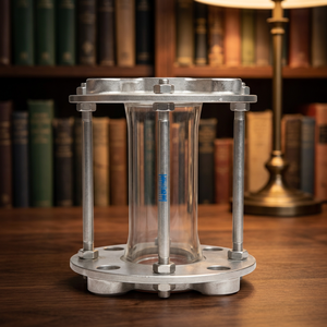 Vitre de visualisation tubulaire en acier inoxydable CF8 CF8M |   Indicateur de débit de pipeline en verre borosilicate à bride de 4 pouces de long - Product Image 3