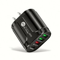 Chargeur mural USB 3 ports avec 1 port Type C pour téléphone, charge rapide USB 36W, prise UK US EU, 4 ports