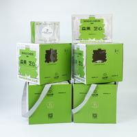 Boîte à gâteau en papier recyclable de qualité alimentaire avec fenêtre transparente, emballage à emporter pour desserts d'anniversaire et de mariage