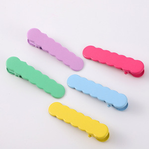 Pinza para el pelo ondulada Caterpillar Duckbill de 12 cm, pinza lateral de metal para mujer, uso diario, accesorio para el cabello color macarrón - Product Image 4