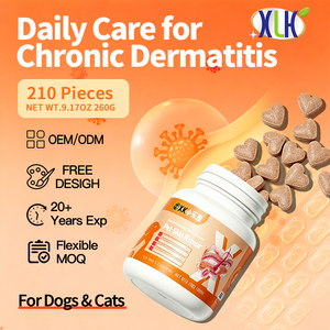 Tabletas al por mayor para el cuidado de la piel de mascotas: Fórmula herbal para alivio de alergias y picazón, reparación de la barrera cutánea para perros y gatos, suplemento OEM - Product Image 1