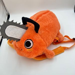 Sac à dos en peluche Chainsaw Dog, style anime orange, pour enfants, unisexe, 8-13 ans - Product Image 3