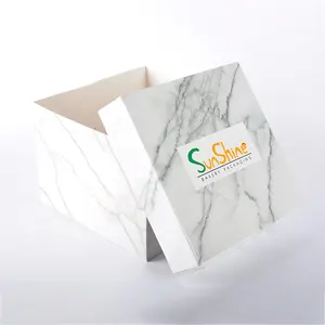 Customised Food Grade Cake Packaging Boxes White Textured Pattern Birthday Cake Box