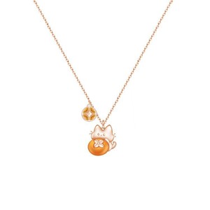 Cute <b>Cat</b> Pendant Necklace Rose Gold Plated Alloy Women's Cartoon <b>Themed</b> <b>Gift</b> Jewelry - Product Image 1