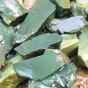 천연 알사 컬러 녹색 마노 원석 도매 고품질 거친 녹색 마노 알사 원석